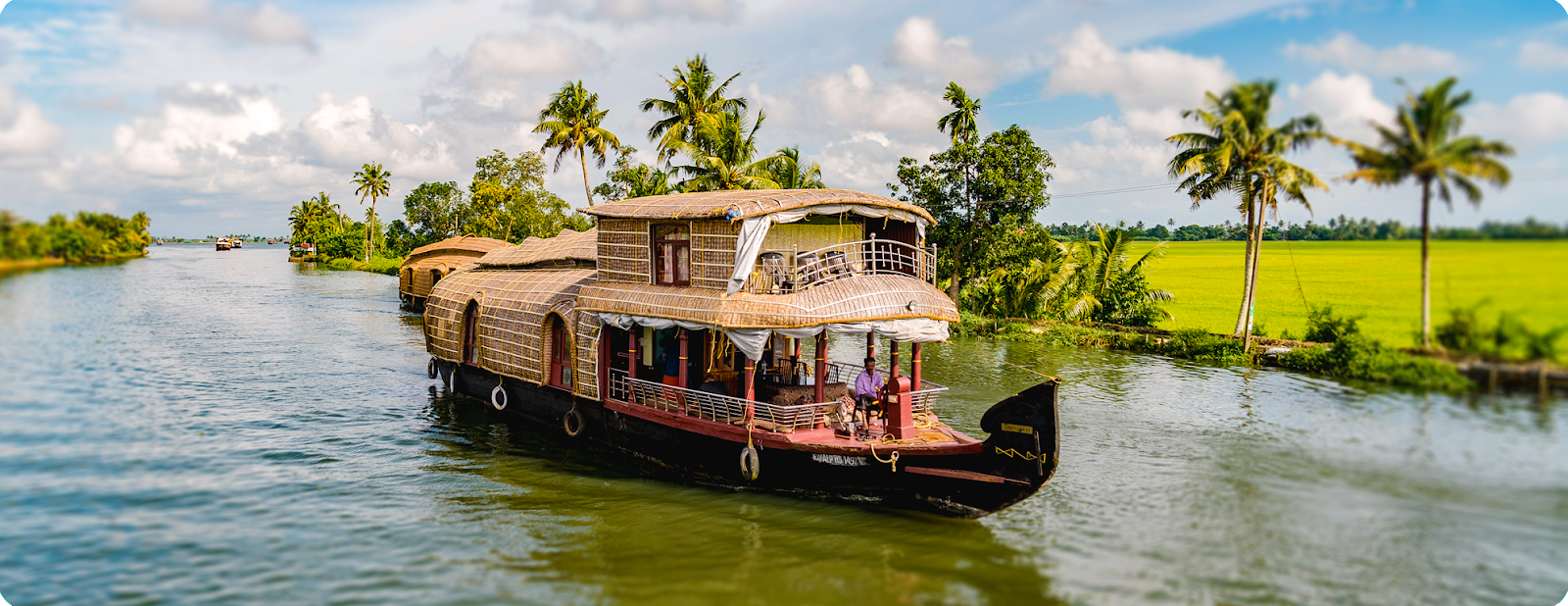 Canales de Alleppey al atardecer